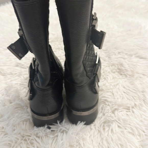 Vince Camuto Welton Mid Calf Quilt Riding boots buckle women size 7 - Picture 5 of 7